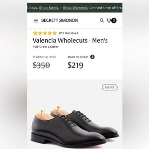 Beckett Simonon Men’s Shoes Size10
Valencia Wholecuts
Very Nice